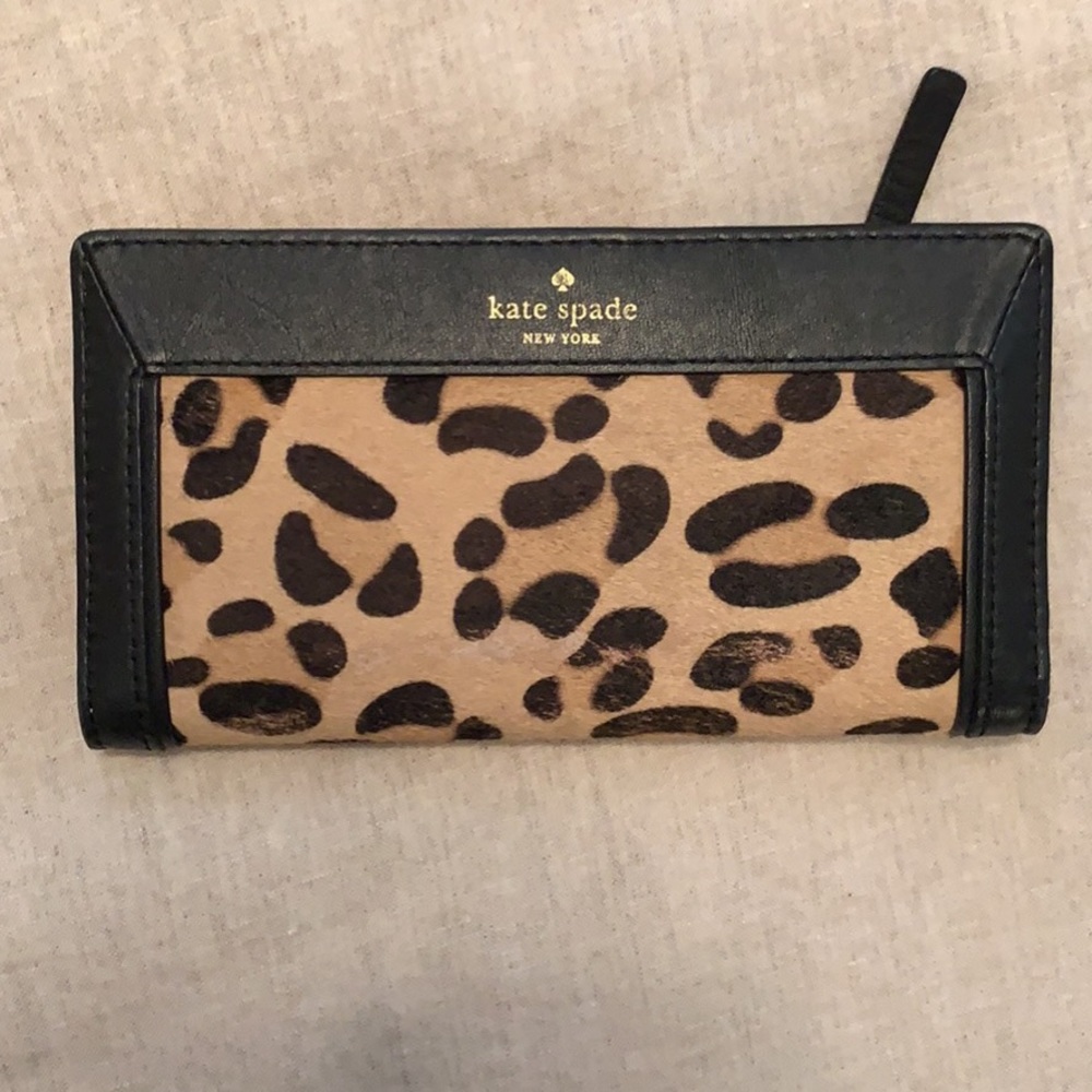 Kate spade leopard wallet